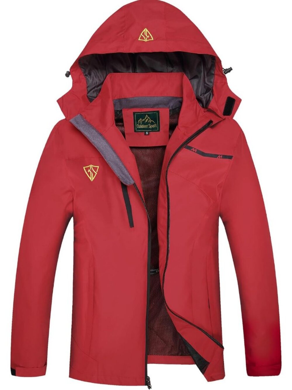 Lightweight Waterproof Rain Jacket for Women, Packable Windbreaker with Hood